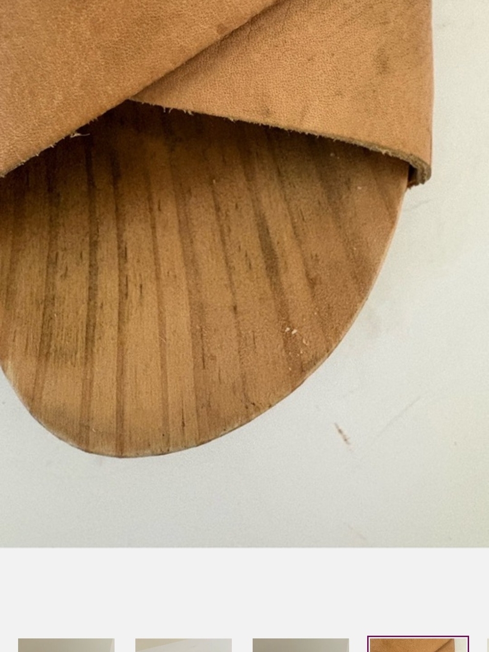 Free People Tan Suede Crisscross Stud Clog Slides - Picture 4 of 4